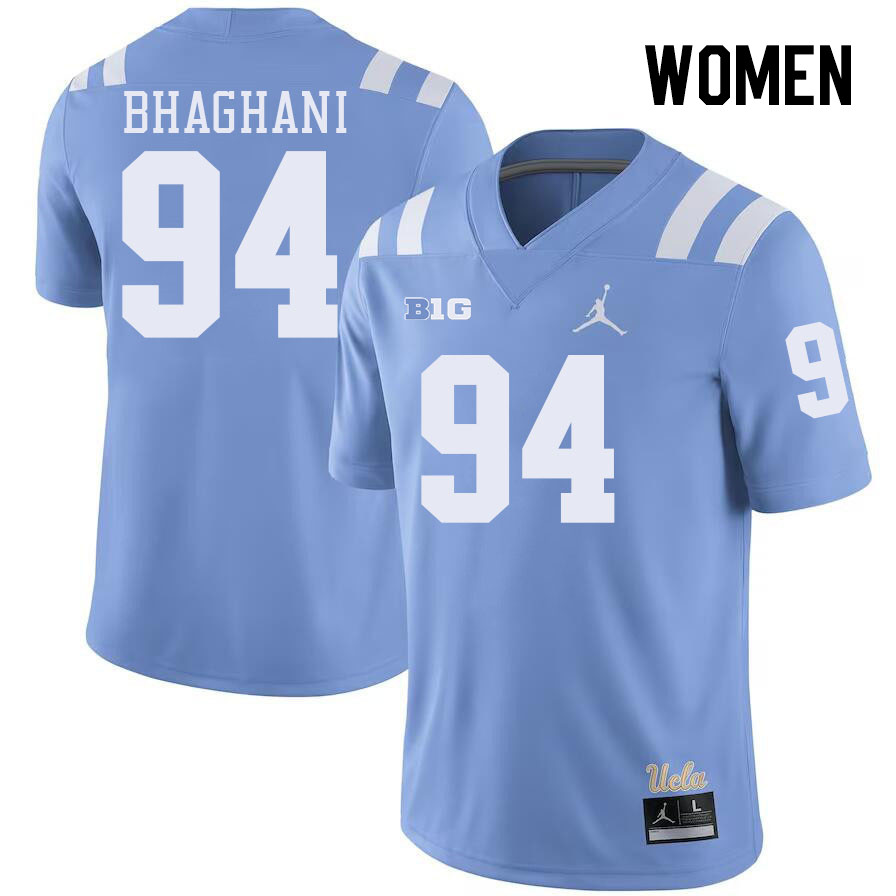 Women #94 Mateen Bhaghani Big 10 Conference College Football Jerseys Stitched-Power Blue